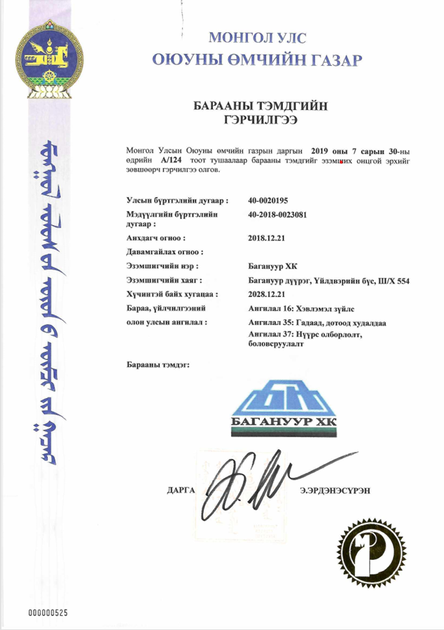 ОЮУНЫ ӨМЧИЙН ГЭРЧИЛГЭЭ